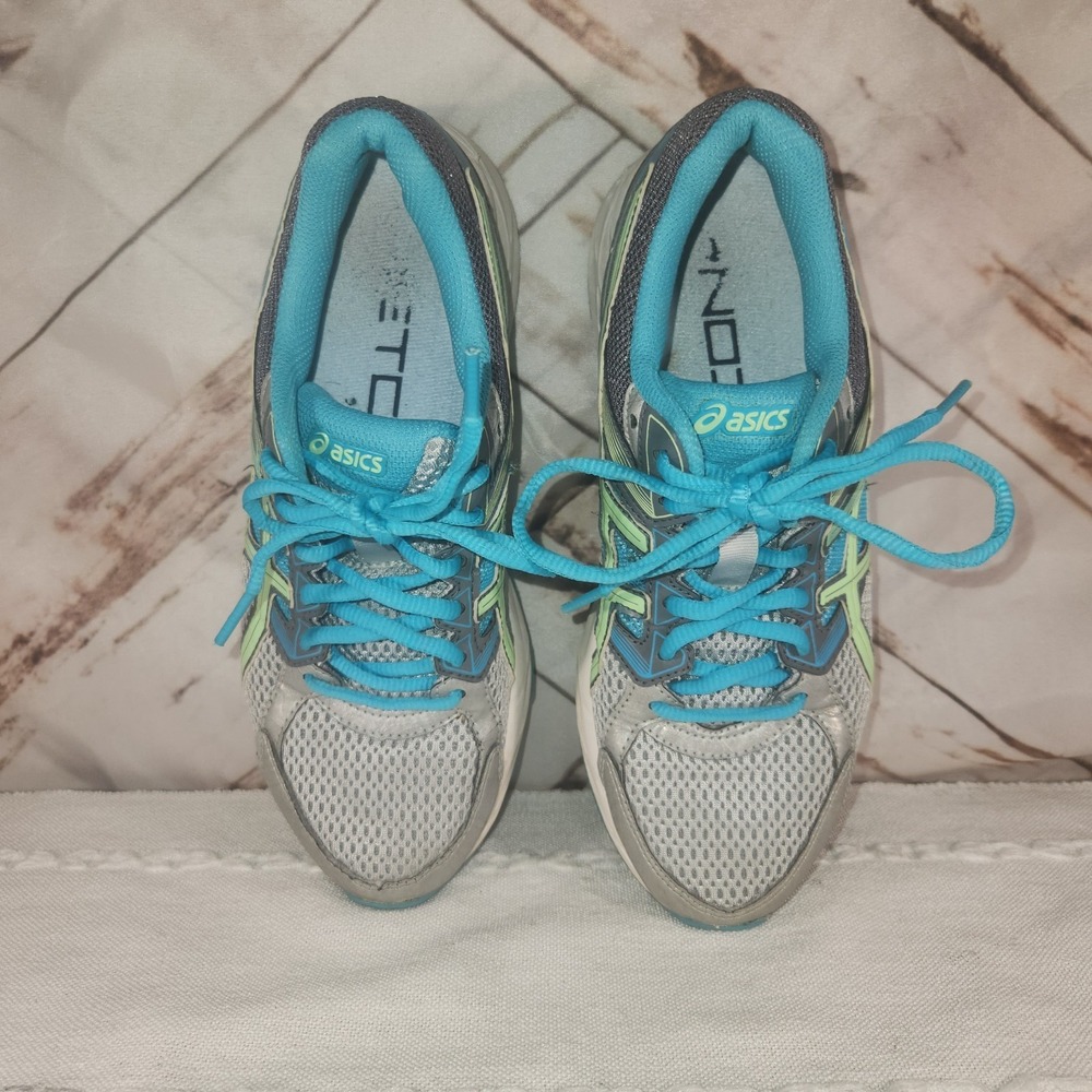 ASICS Gel Contend Women's Running Shoes Size 7.5 Gray Blue Athletic Sneakers T5F